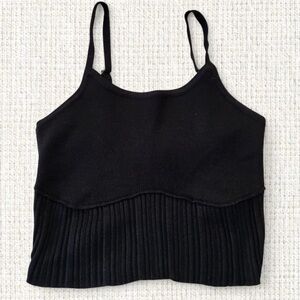 Forever 21 Black Cropped Tank Top